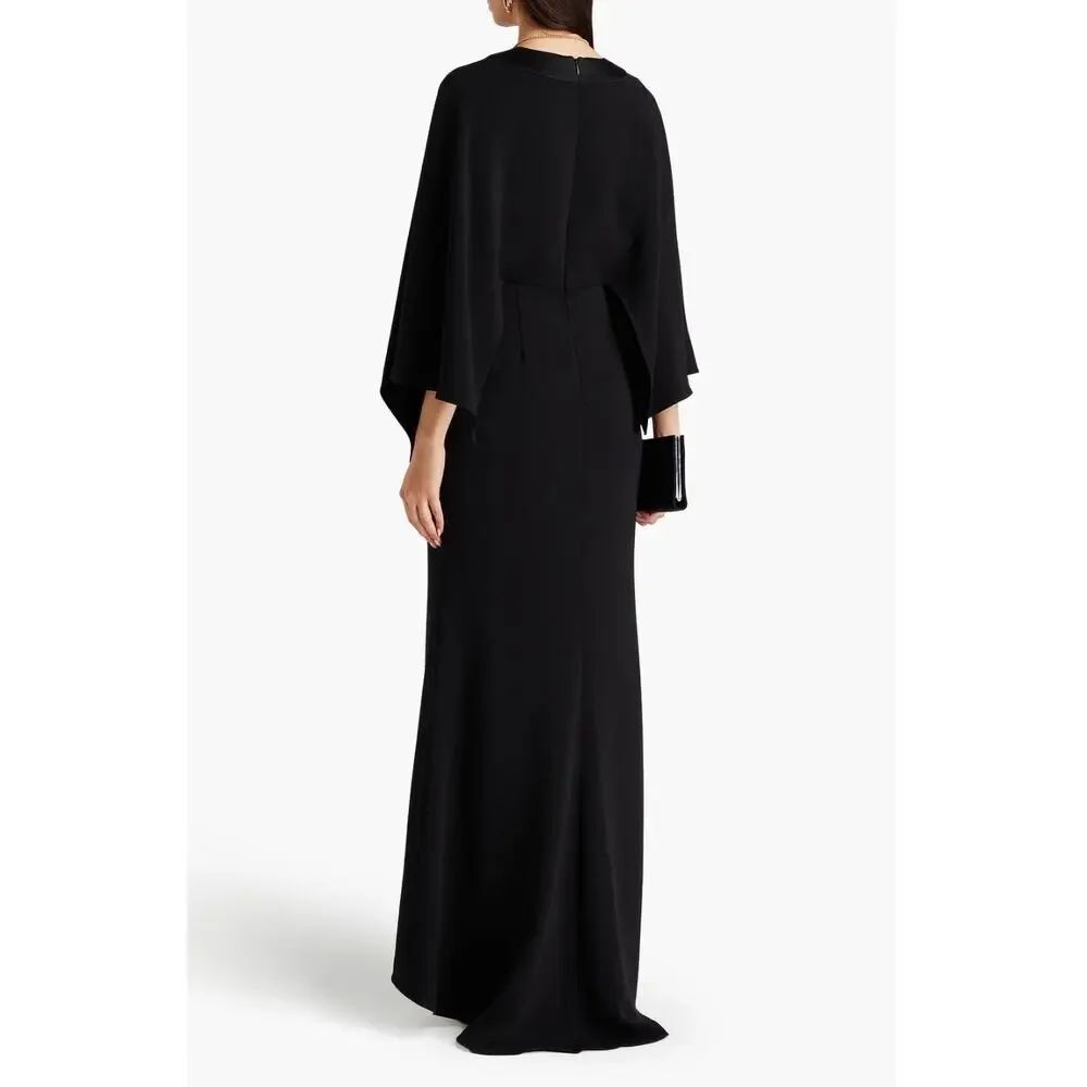 BADGLEY MISCHKA
Draped satin-trimmed crepe gown - Picture 2 of 11